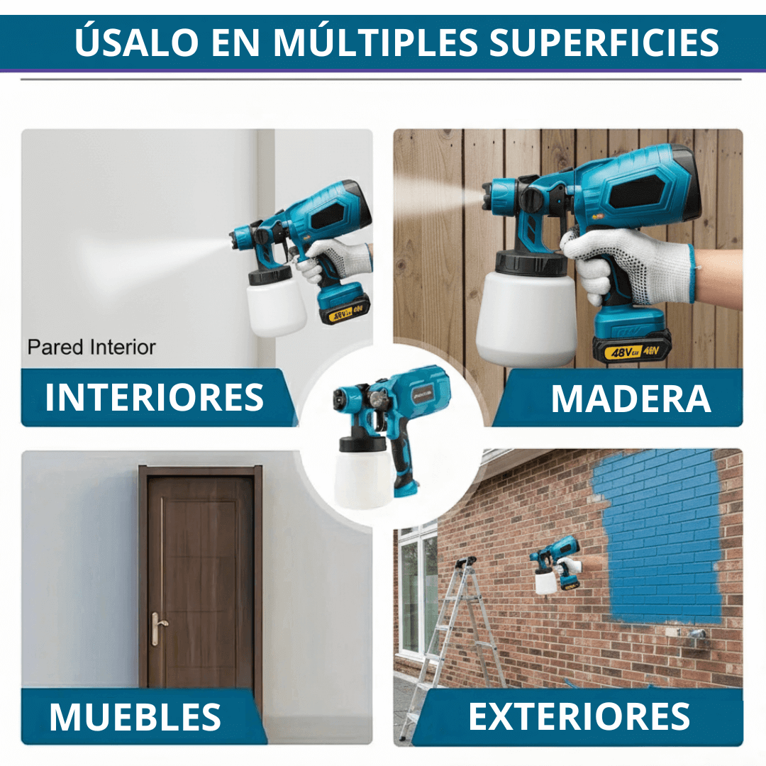 Pulverizador de Pintura + 2 Baterias GRATIS