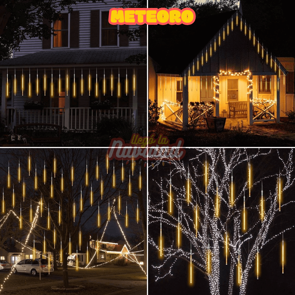 Luces meteorito navideño