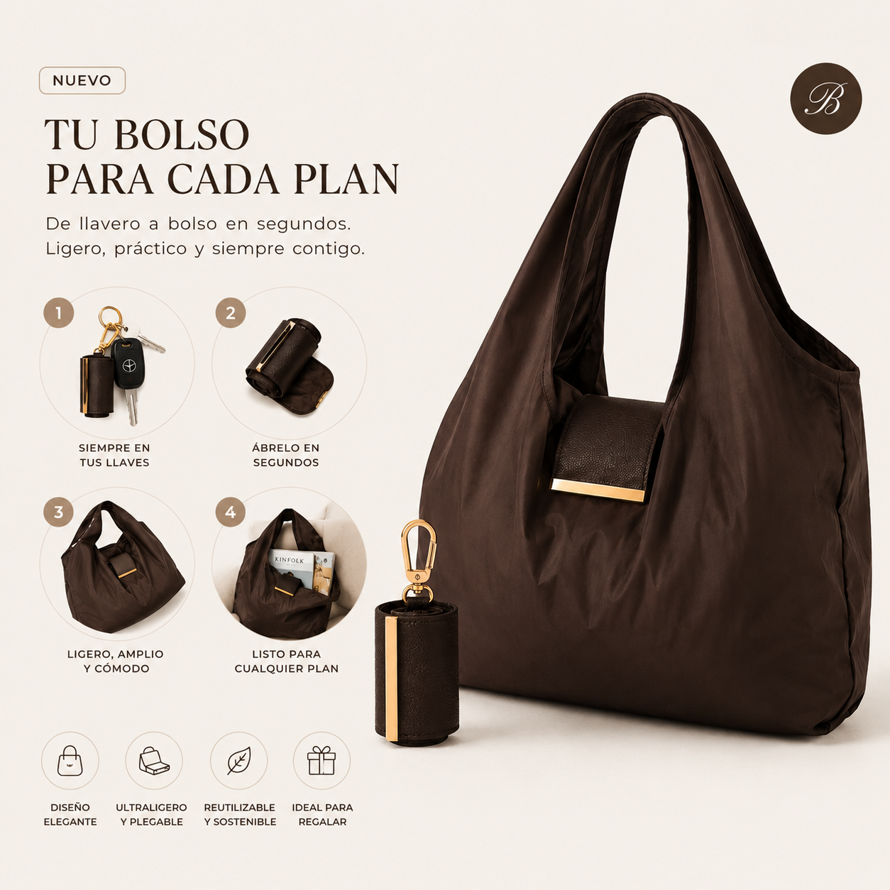 keote™ - El bolso que se transforma en llavero