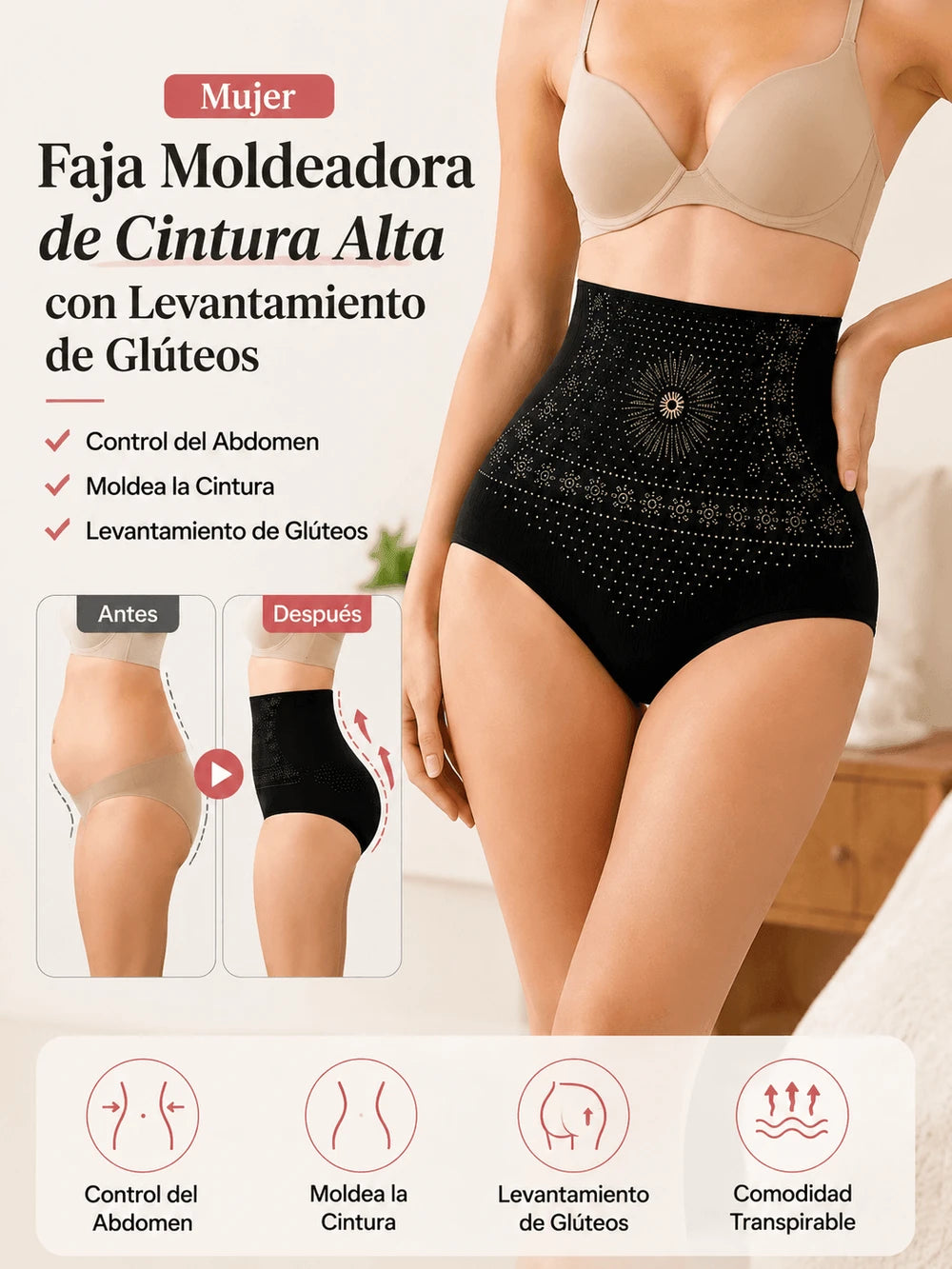 Silhouette™|Panty reductura de grasa con control de abdomen y levanta cola