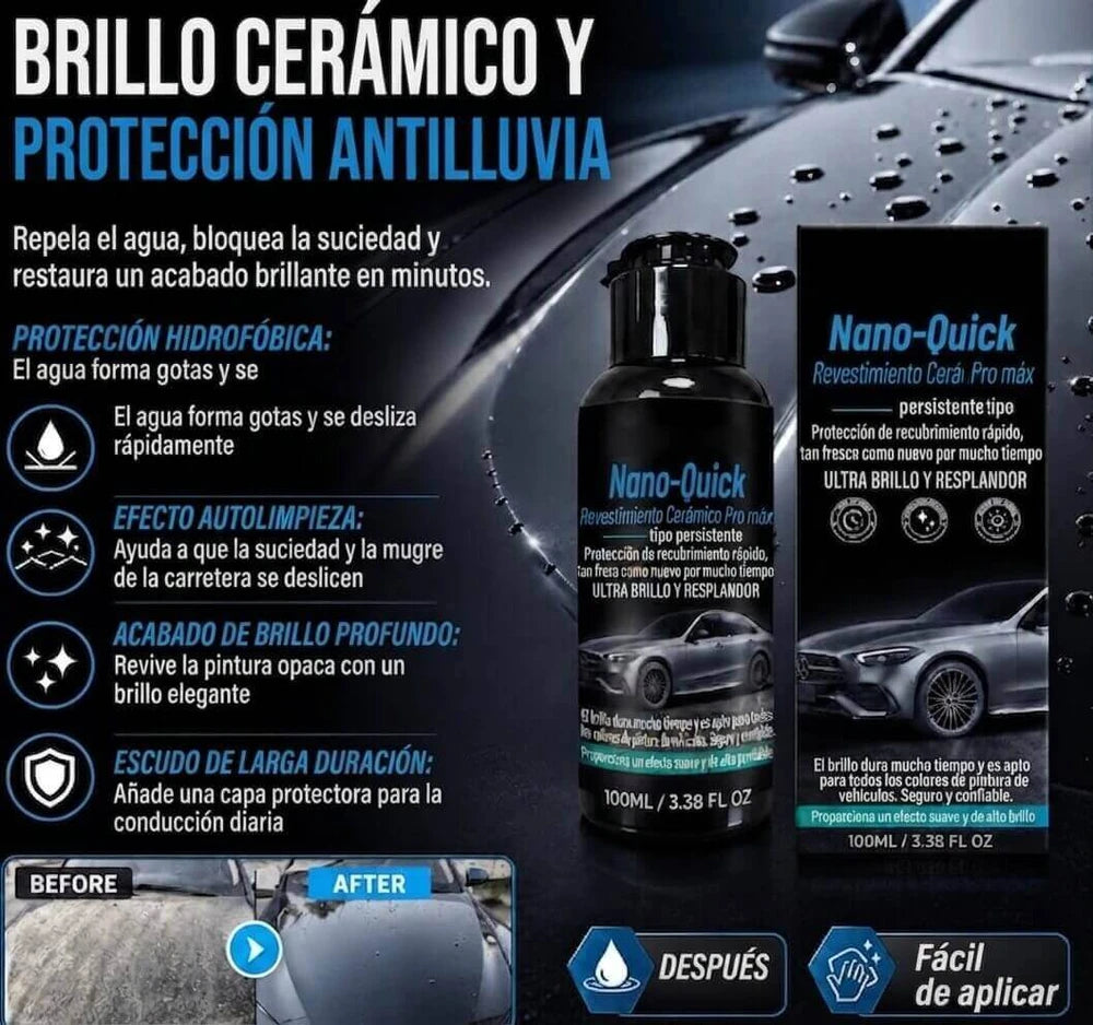 NanoQuick™| Recubrimiento Nano Ceramico para Autos