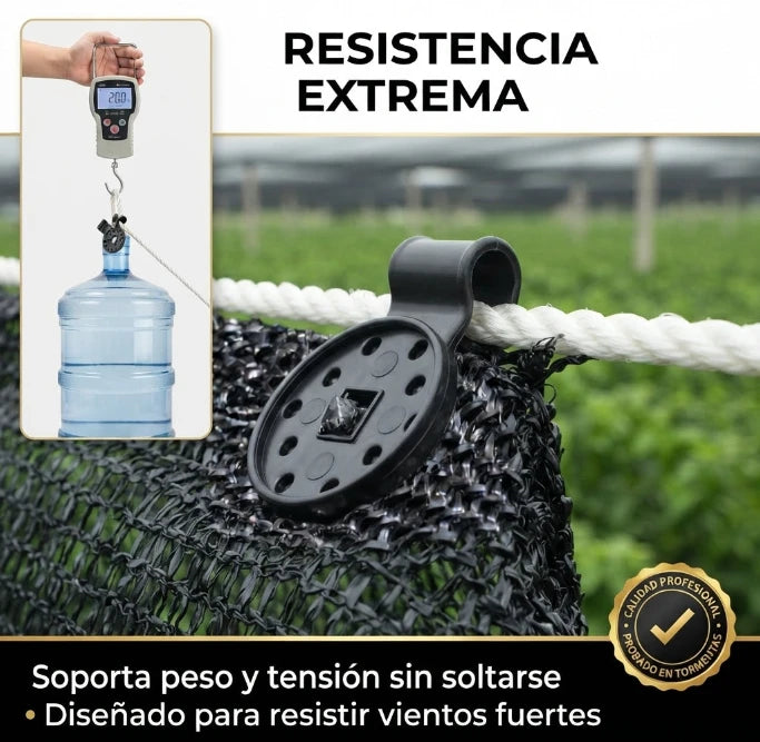 SunGrip™| Clips de Fijación para Media Sombra