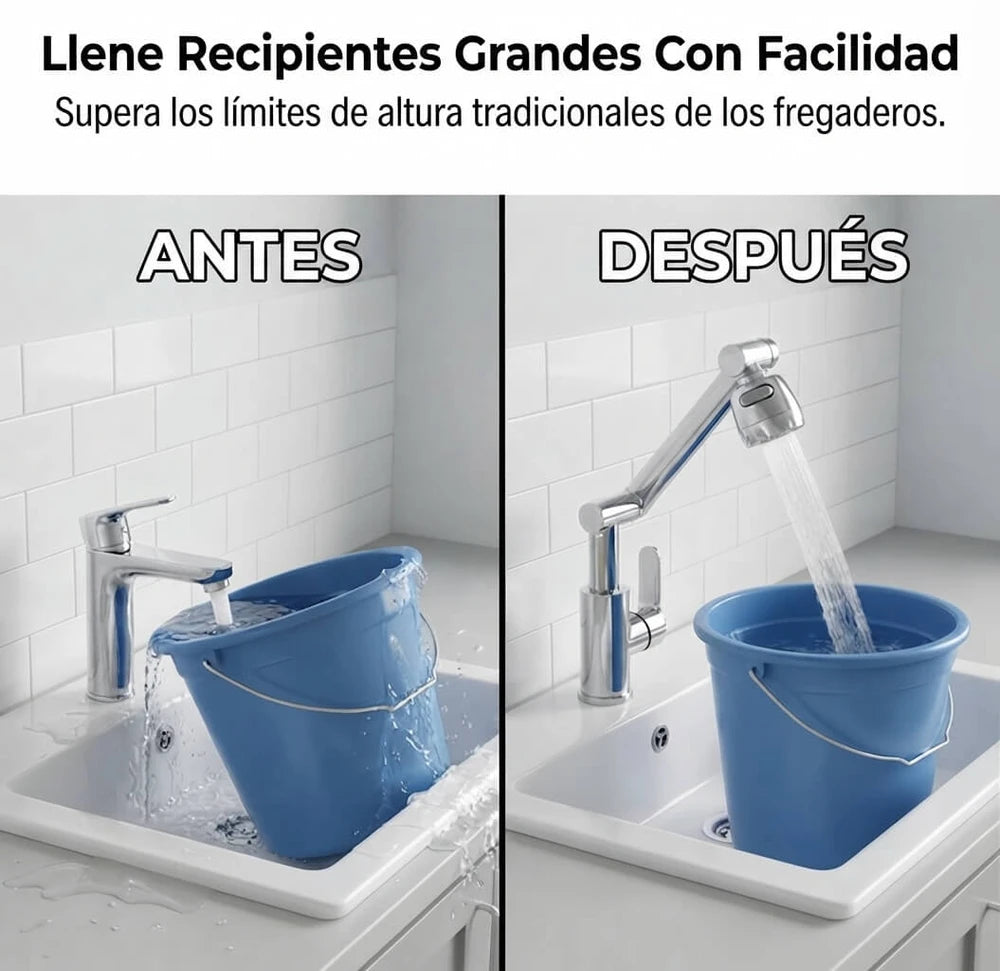 AquaFlex| Grifo de brazo mecánico giratorio