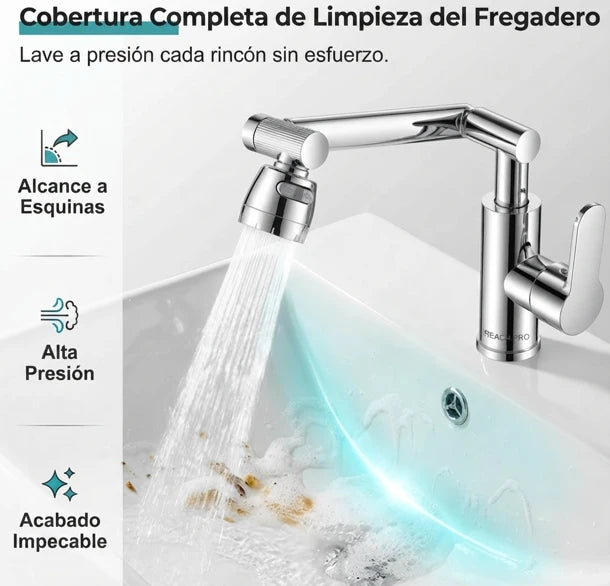 AquaFlex| Grifo de brazo mecánico giratorio