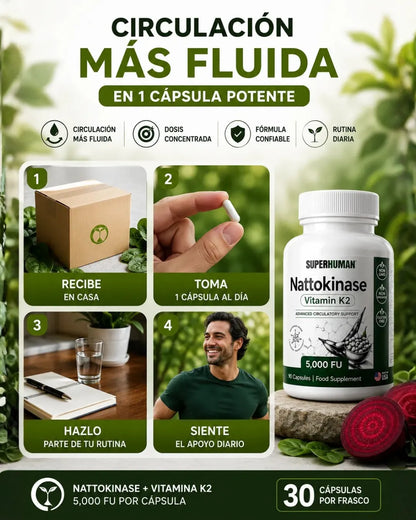 Nattokinase - Mejora de Circulación Arterial (90 cápsulas)