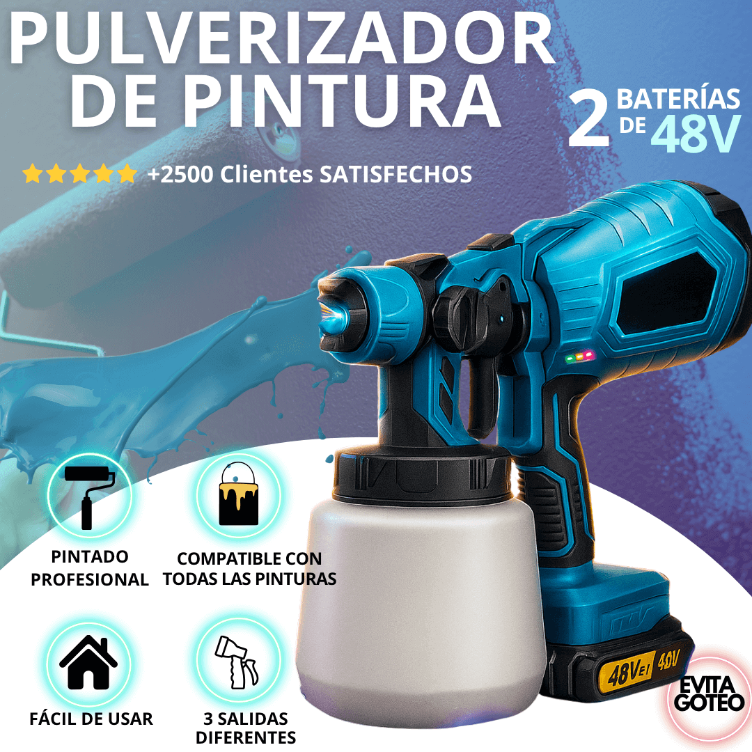 Pulverizador de Pintura + 2 Baterias GRATIS