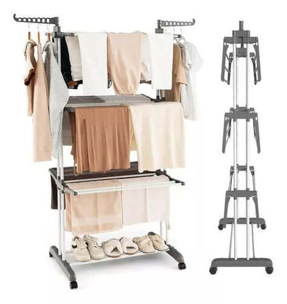HOMIDEC® Tendedero de ropa de 4 niveles