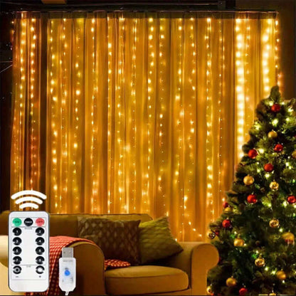 Cortina LED de Cascada Navideñas 7x3 metros