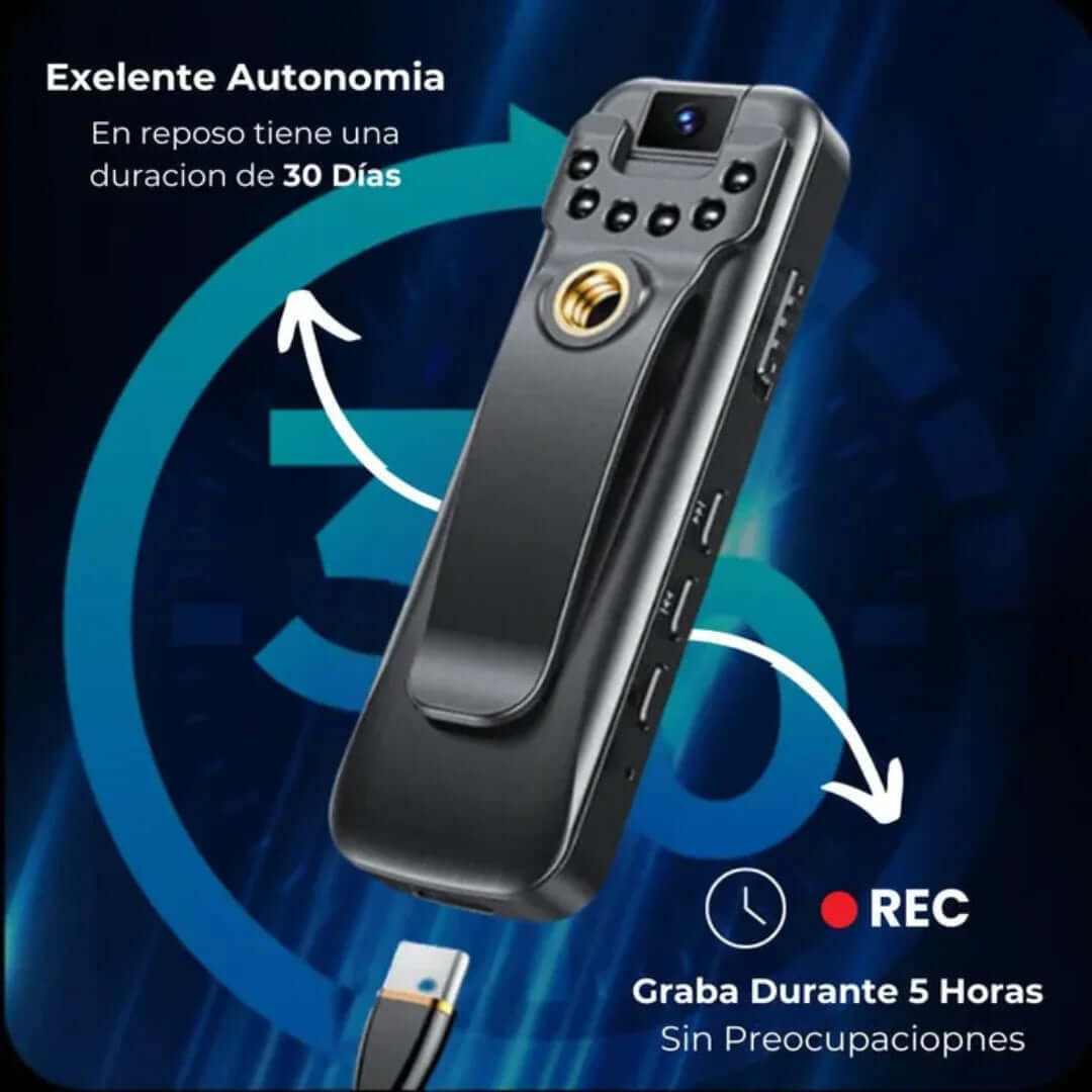 CamPro – Cámara Gran Angular 180° HD 1080P con Audio sin Ruido