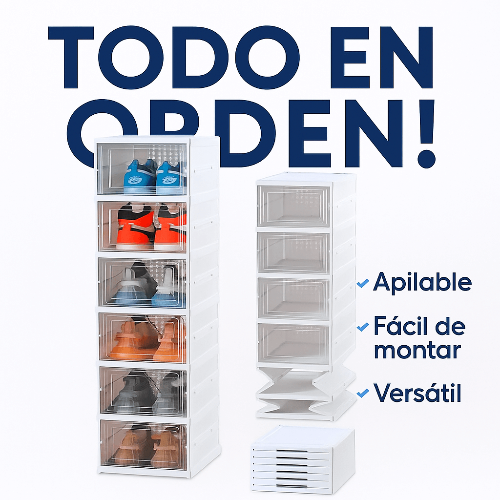 ZapaFlex™ – Zapatero Vertical de 6 Niveles Plegable