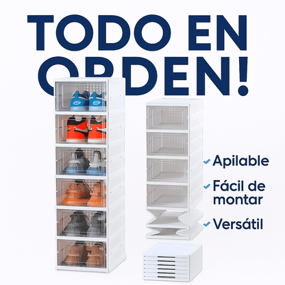 ZapaFlex™ – Zapatero Vertical de 6 Niveles Plegable