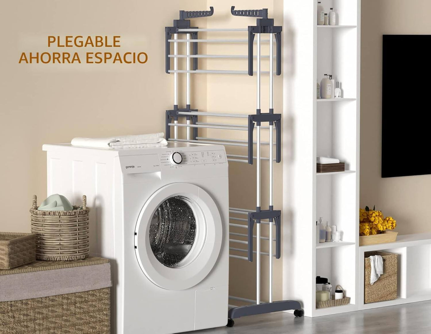 HOMIDEC® Tendedero de ropa de 4 niveles