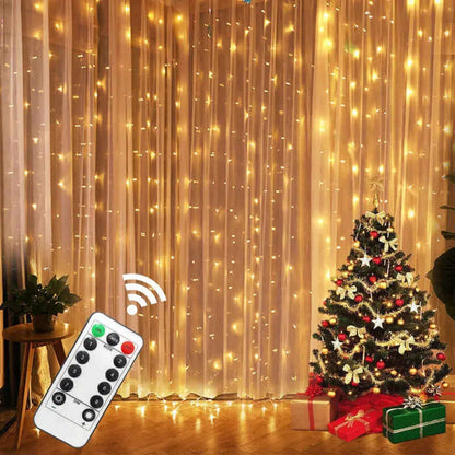 Cortina LED de Cascada Navideñas 7x3 metros