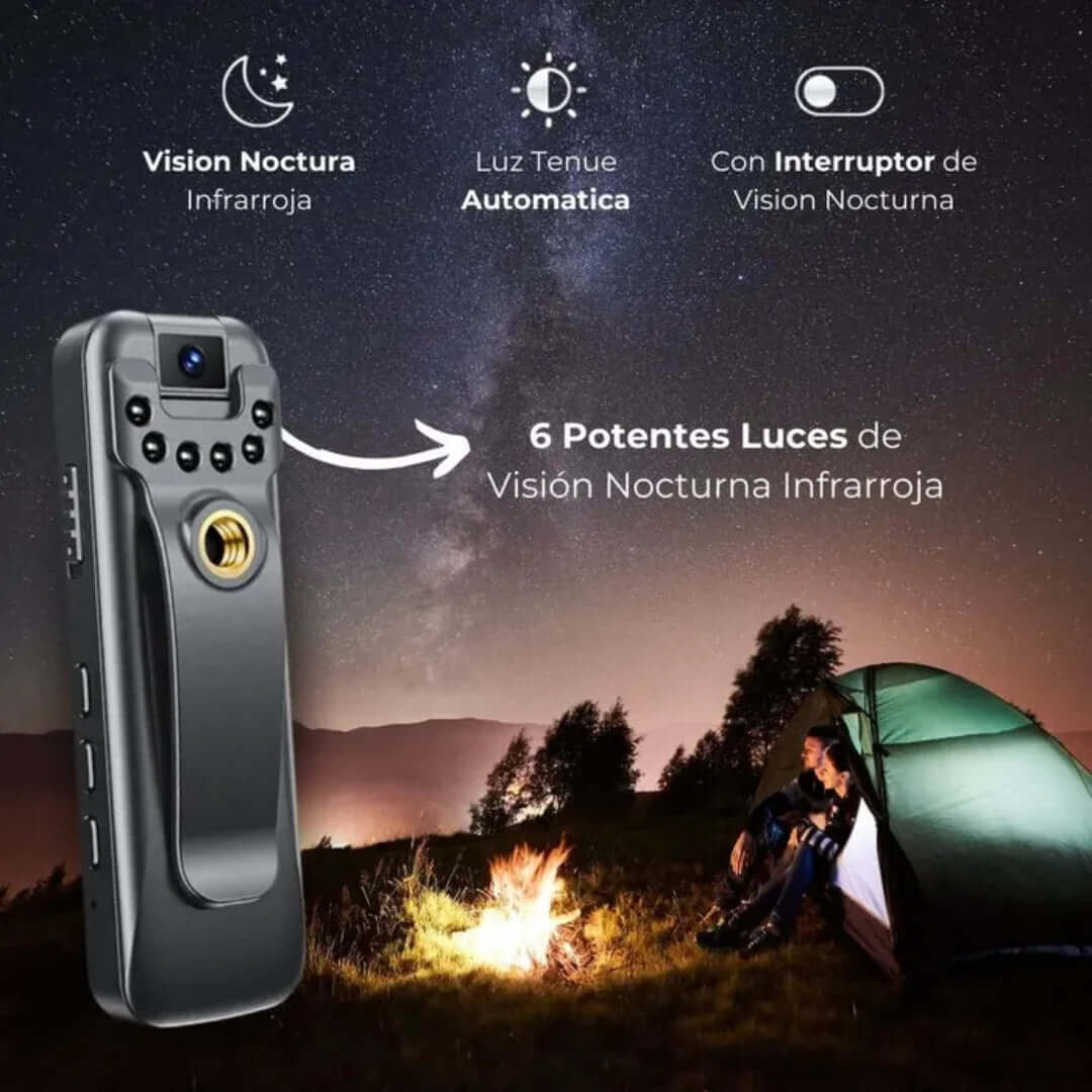 CamPro – Cámara Gran Angular 180° HD 1080P con Audio sin Ruido