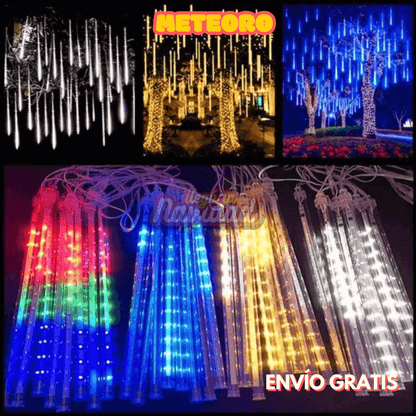 Luces meteorito navideño