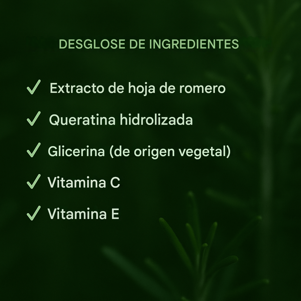 Keratina + Romero + Ortiga + Biotina - Champú Nutritivo y Regenerador para Cabello Grueso y Voluminoso (220 ml) - IdeasLabCo™ - Compre 1 y lleve 1 gratis