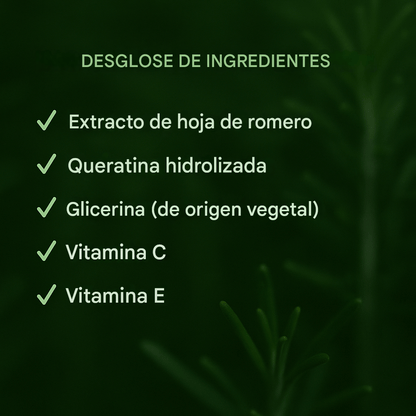 Keratina + Romero + Ortiga + Biotina - Champú Nutritivo y Regenerador para Cabello Grueso y Voluminoso (220 ml) - IdeasLabCo™ - Compre 1 y lleve 1 gratis