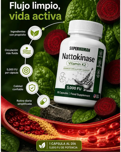 Nattokinase - Mejora de Circulación Arterial (90 cápsulas)