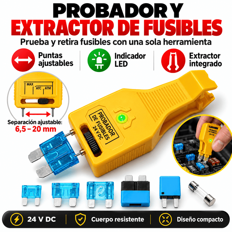 Probador de Fusibles Automotrices