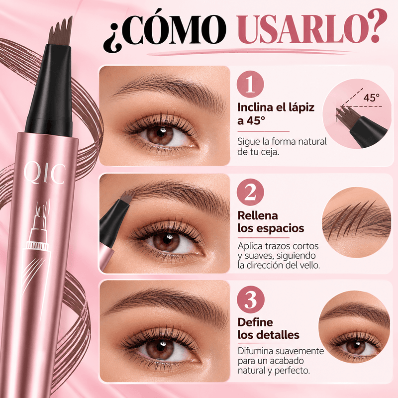 Lápiz para cejas impermeable 3D Microblading
