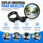 Par de Espejos Retrovisor Convexo para Bicicleta
