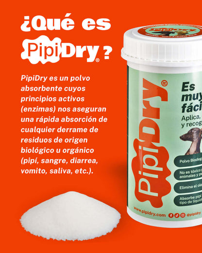 PipiDry® – Elimina el Olor de tu Mascota en Minutos | 300g (Rinde ~2 Meses)