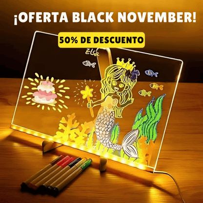 LuzPad™ Pizzara led magica + 7 marcadores gratis